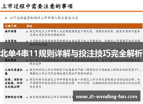 北单4串11规则详解与投注技巧完全解析